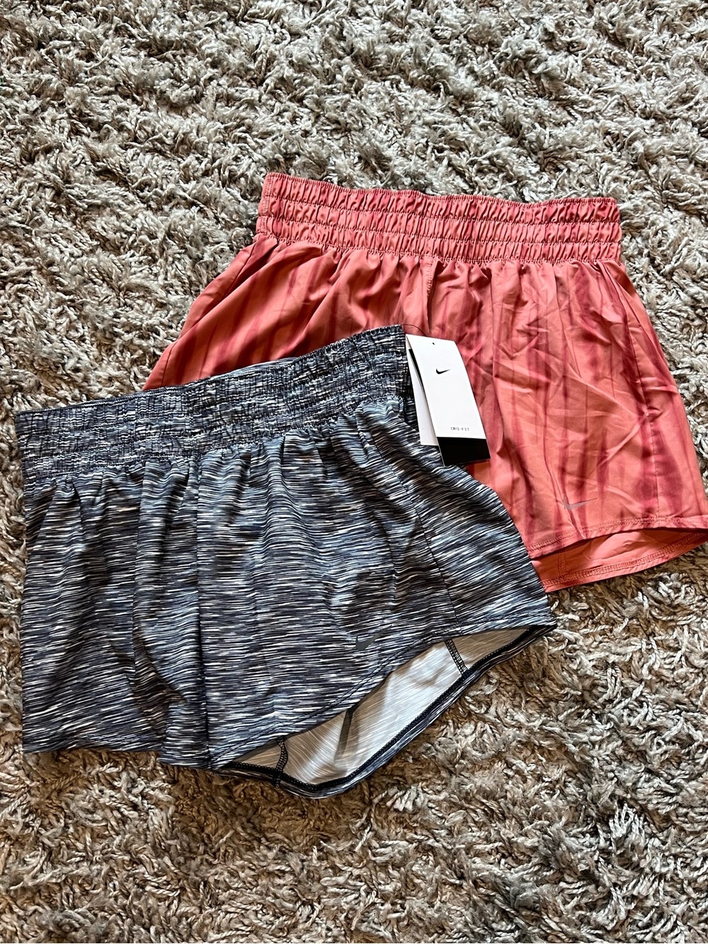 Nike Women’s Athletic Shorts Duo - Dusty Pink and Navy Tie-Dye